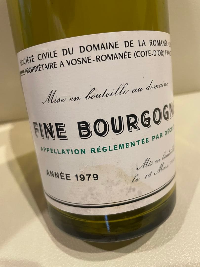 空瓶1976年DRCフィーヌドブルゴーニュ　（ドメーヌ・ド・ラ・ロマネ・コンティ