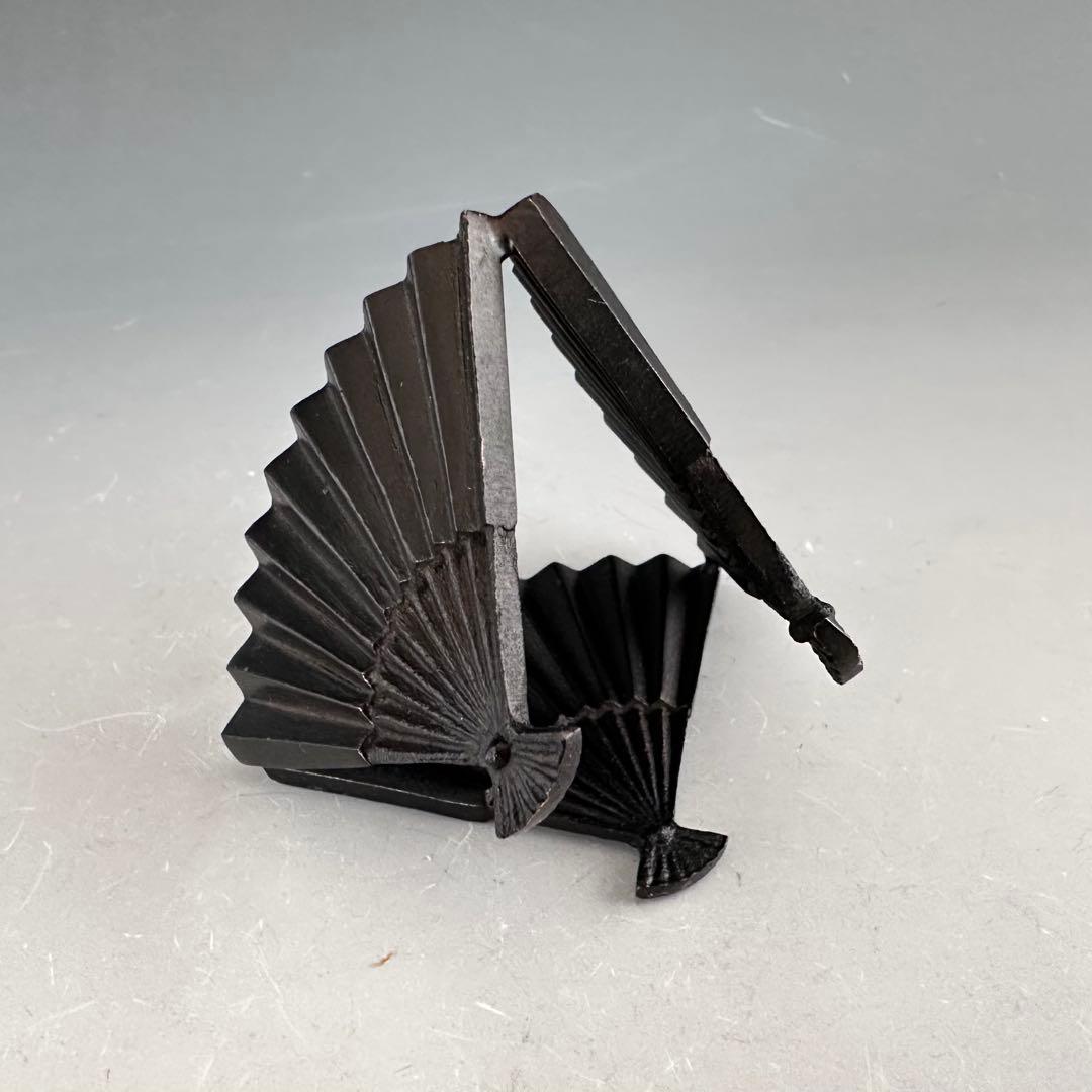 茶道具　唐銅　蓋置　3種　閑浄　共箱　鼓　扇面　三鈴　工芸品　茶の湯　稽古