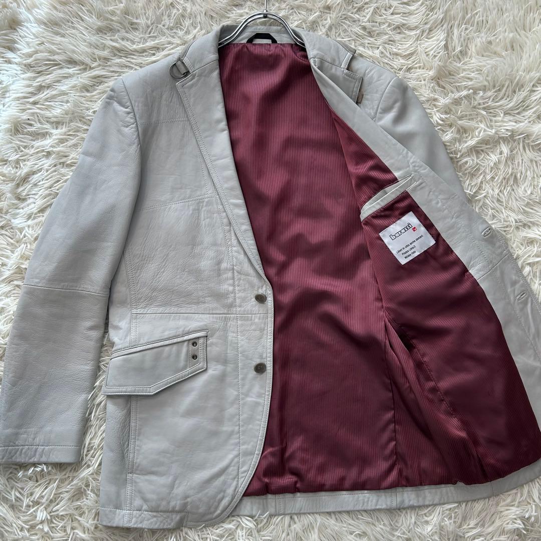 ✨ いちご ✨ バラシ レザージャケット ラムレザー 本革 サイズ48