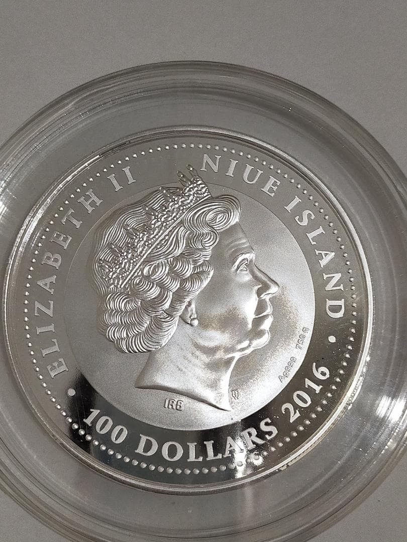 rinnnnnnニウエ　2016年　銀貨　$100　 750g　@6-28