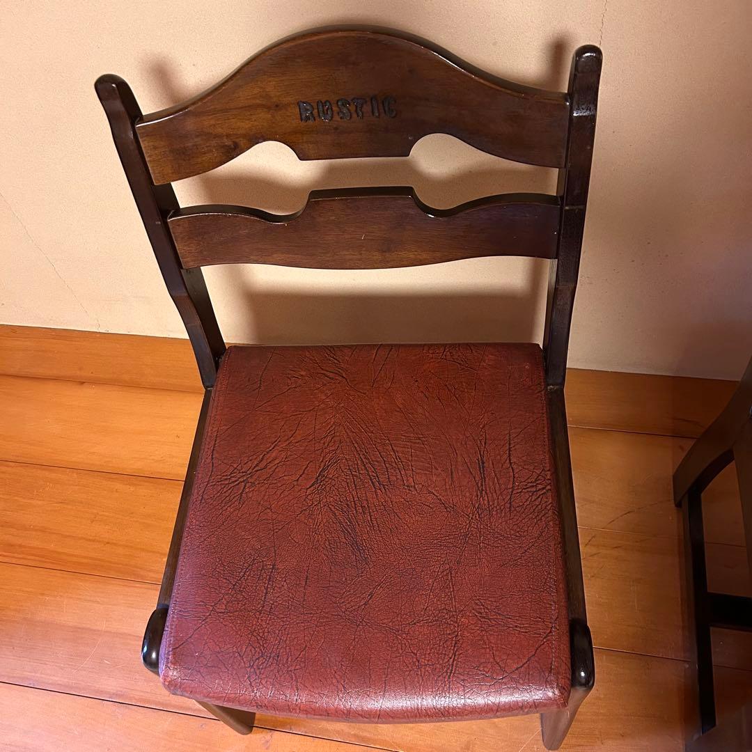 カリモク　ROSTIC 木製椅子2脚セット