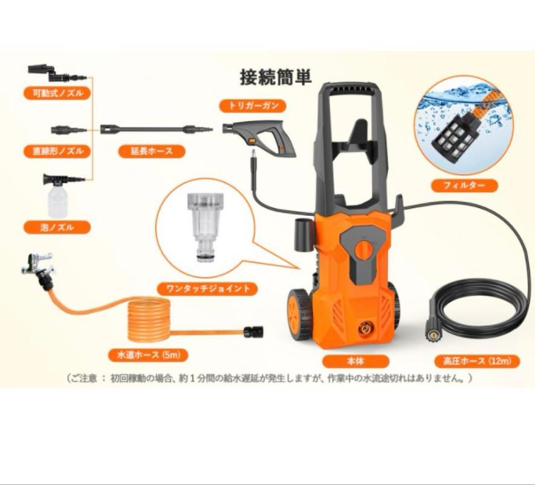 y*7様 限定値下げ⭐︎新品⭐︎高圧洗浄機 10MPa 水道直結自吸両用イエロー