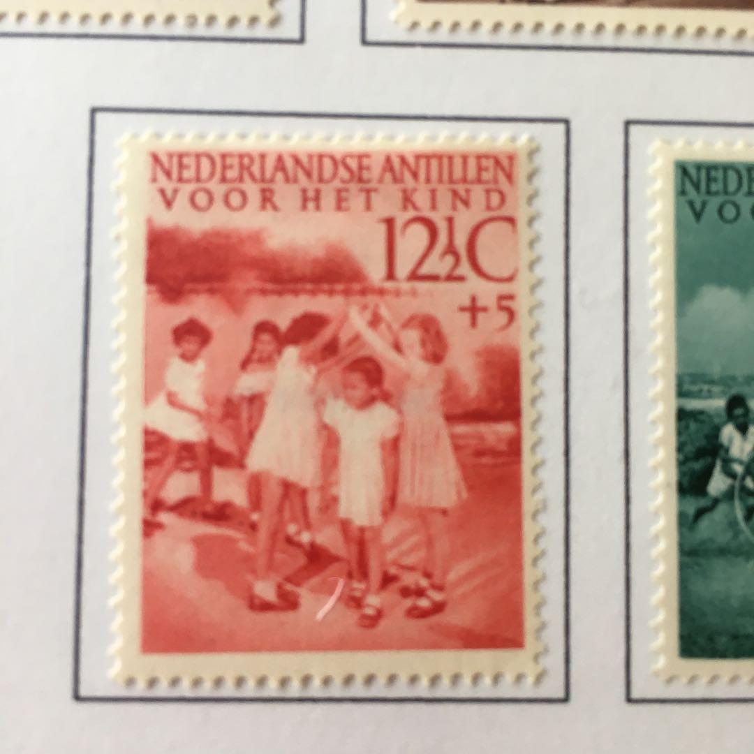 オランダ領アンティル 1951 児童福祉 寄付金付未使用5種フルセット