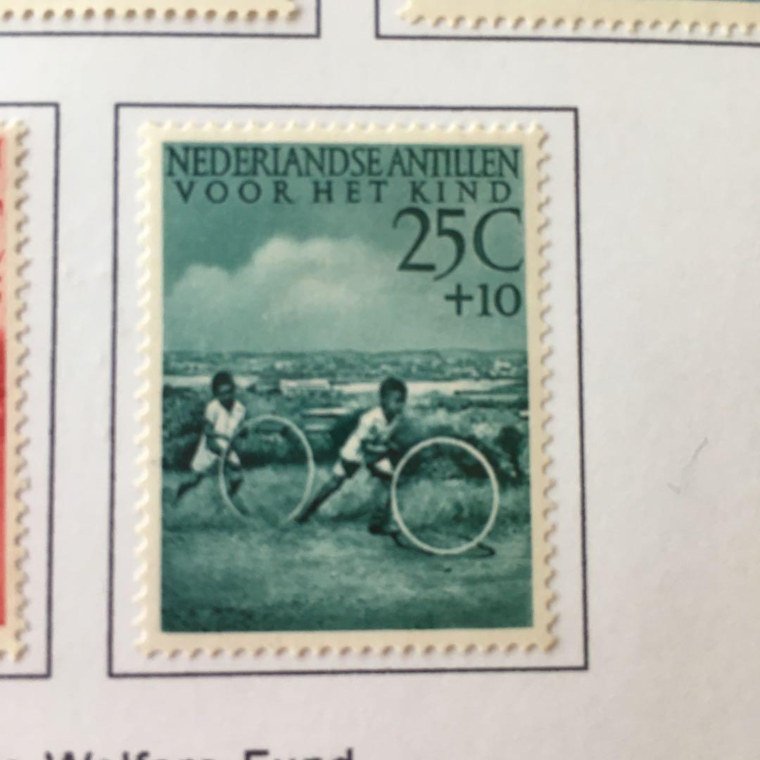 オランダ領アンティル 1951 児童福祉 寄付金付未使用5種フルセット