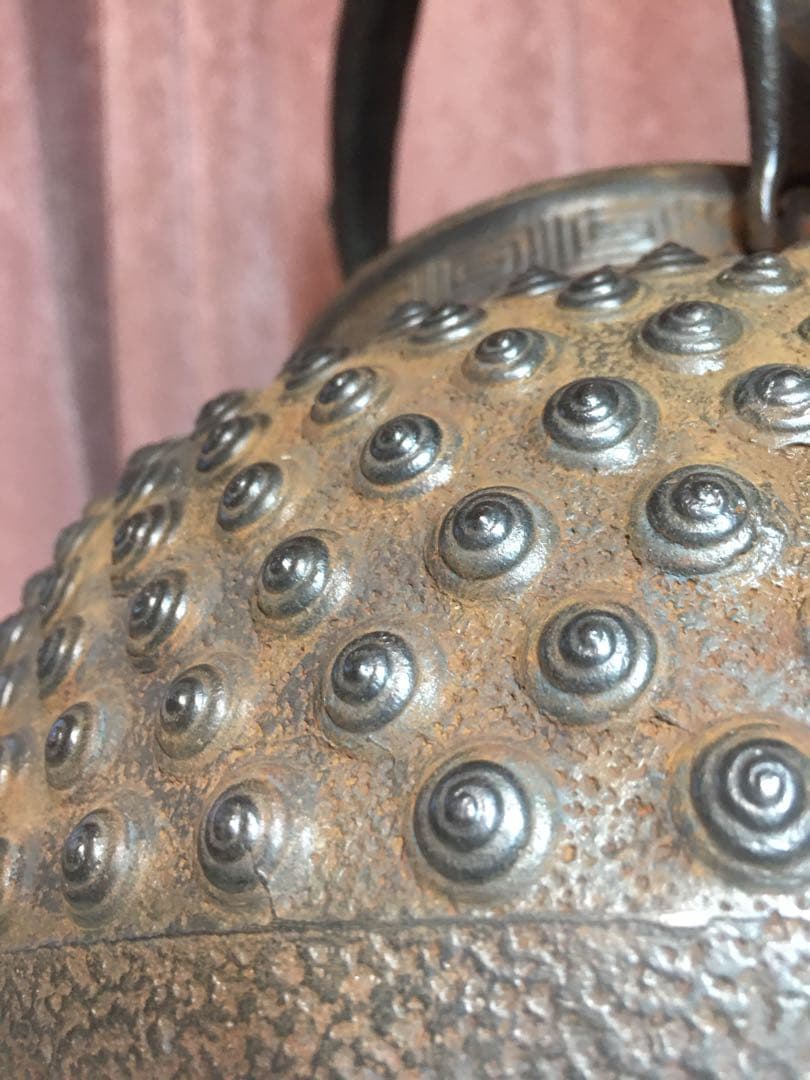 南部鉄瓶　骨董大きな鉄瓶