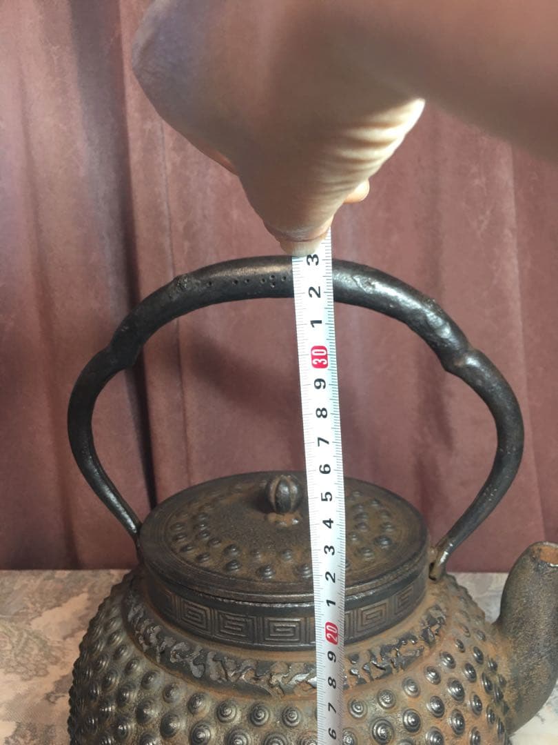 南部鉄瓶　骨董大きな鉄瓶