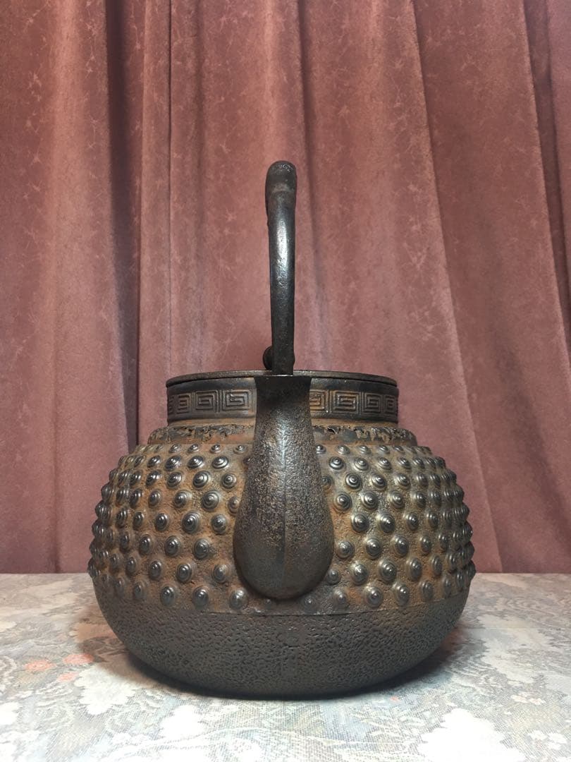 南部鉄瓶　骨董大きな鉄瓶