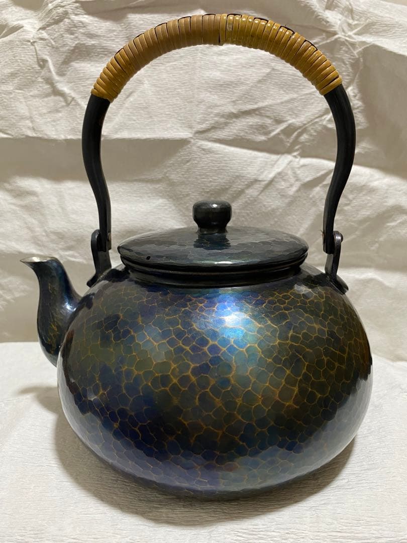 玉川堂 紫金色湯沸 銅器