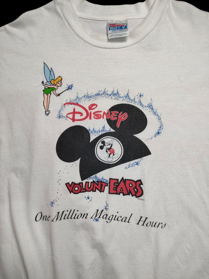 レア 90s ディズニー　ビンテージ　Tシャツ　スタッフ用　ティンカーベル