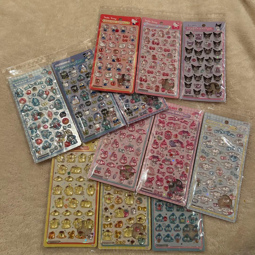 最終値下げ【正規品】サンリオボンボンドロップシール　第一弾　第二弾　12枚セット