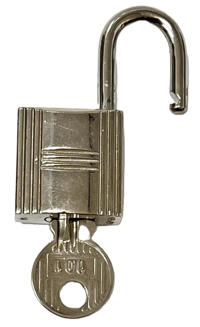 エルメス カデナ＆キー パドロック No.101 シルバー 中古品(41075)