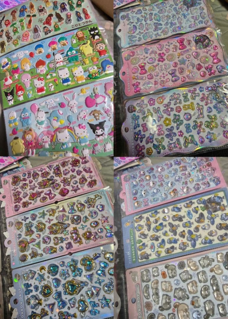 キャラクターシールセット 多色 まとめ売り ボンドロ　ウォーター　おはじき