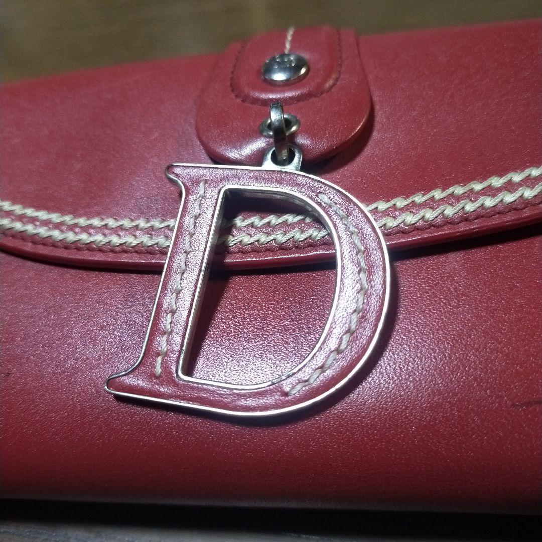 Christian Dior Dチャームイタリア製 二つ折り長財布