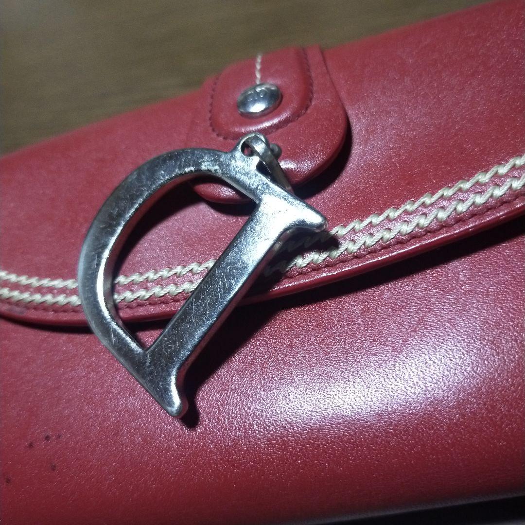 Christian Dior Dチャームイタリア製 二つ折り長財布