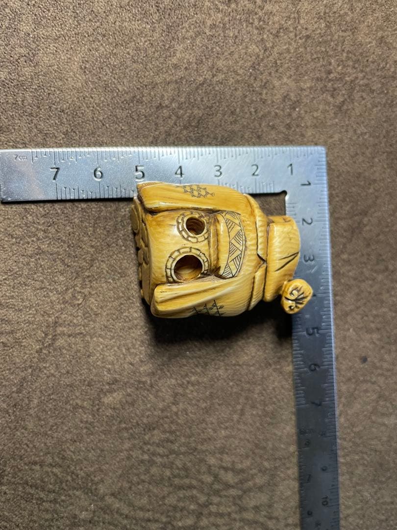 ⚫️新年セール⚫️根付 七福神 寿老人 牙 骨等 『友之』銘