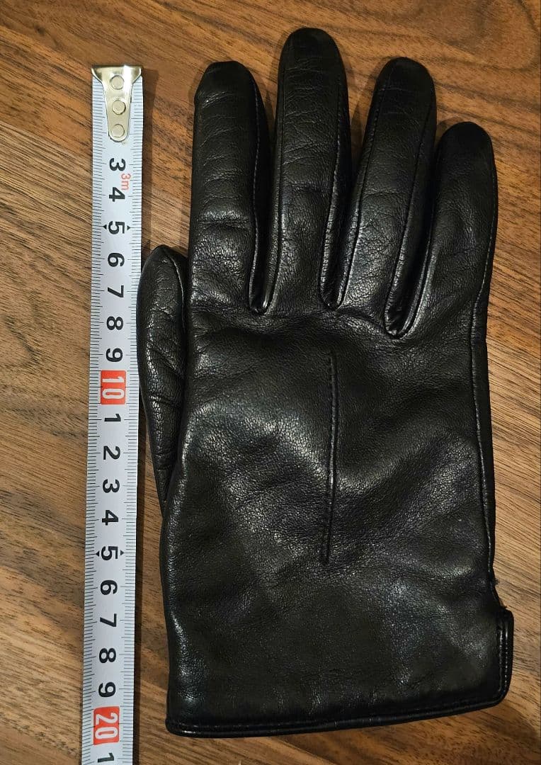 A.P.C. ブラック レザー手袋 S