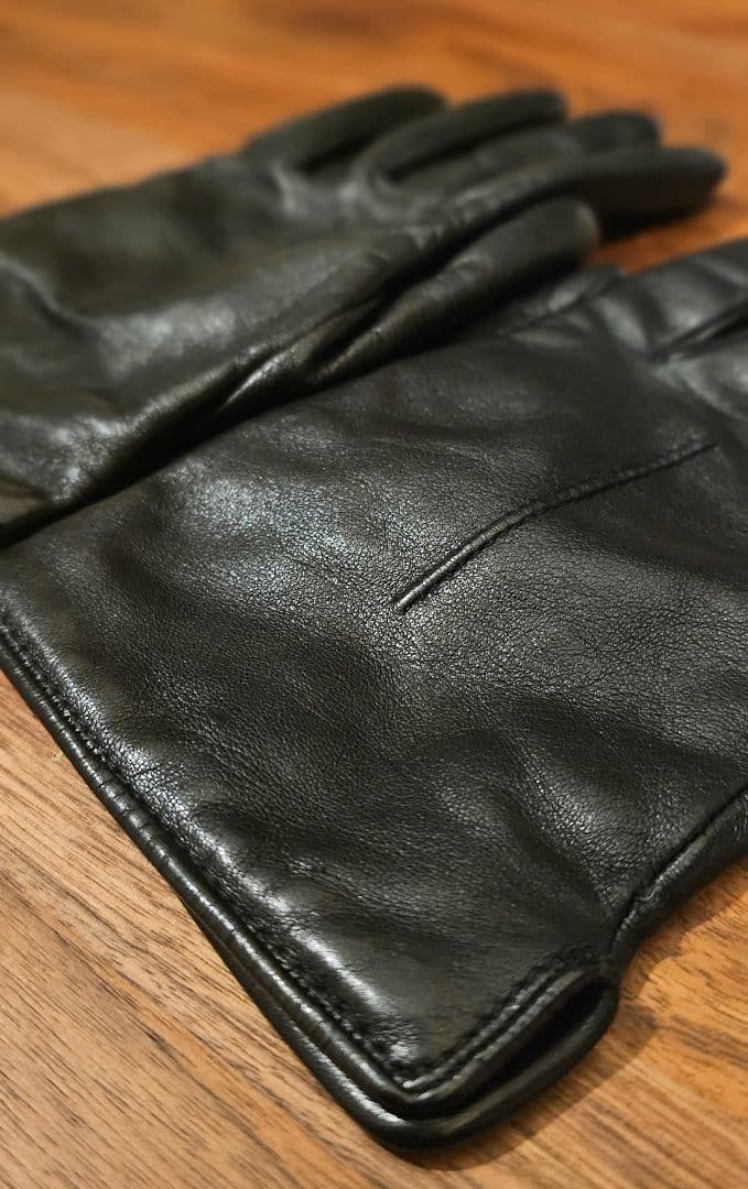 A.P.C. ブラック レザー手袋 S