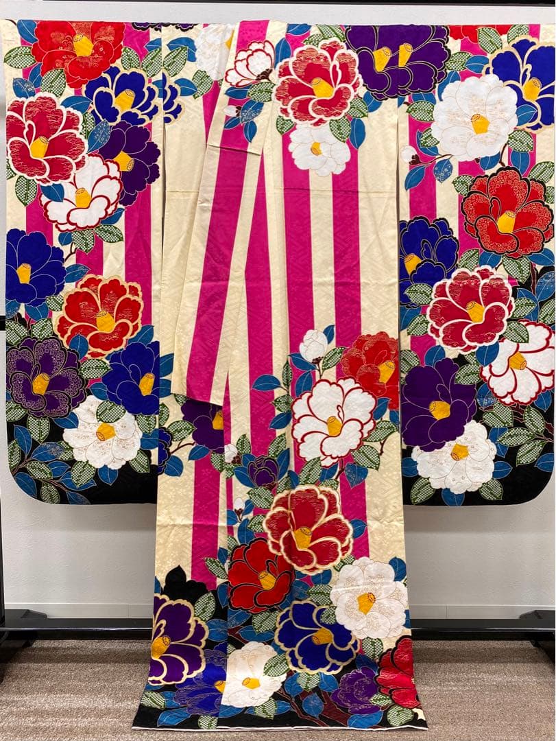 コラボ振袖 AMIAYA×紅一点 金駒 金彩 身丈175cm 身幅ゆったりめ