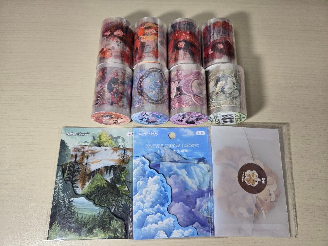 も*も様 海外マステ　コラージュ素材　人物ステッカー　まとめ売り　おまけマステ大