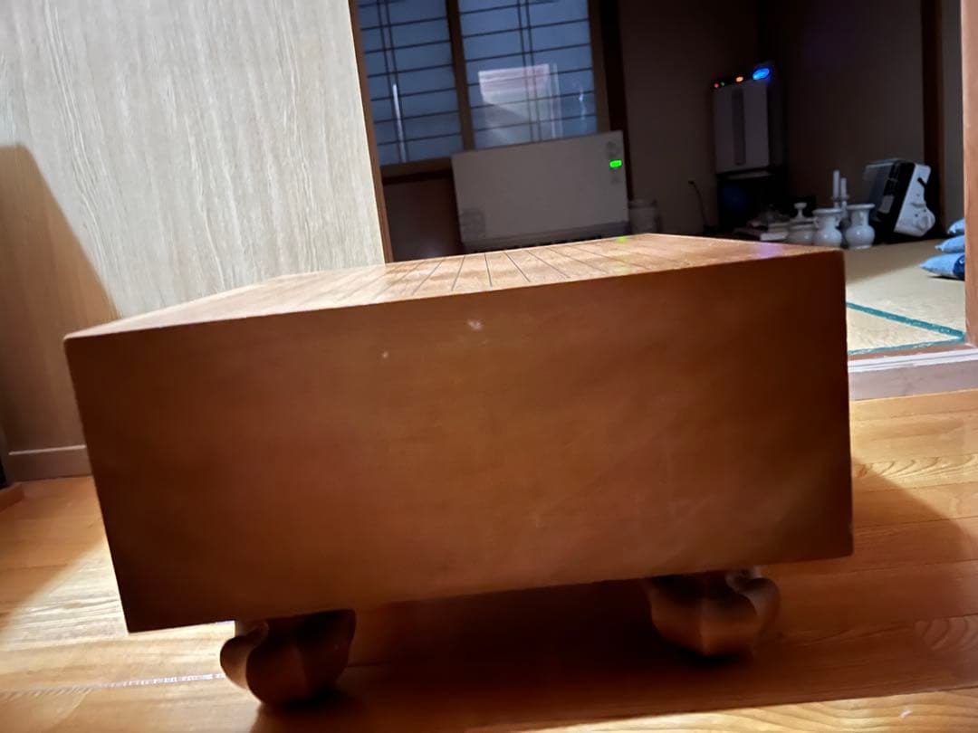 高級木製囲碁盤セット 黒白石付き