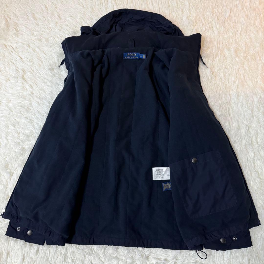 美品✨ポロラルフローレン 中綿ブルゾン メンズ L サイズ ポニー刺繍 ネイビー