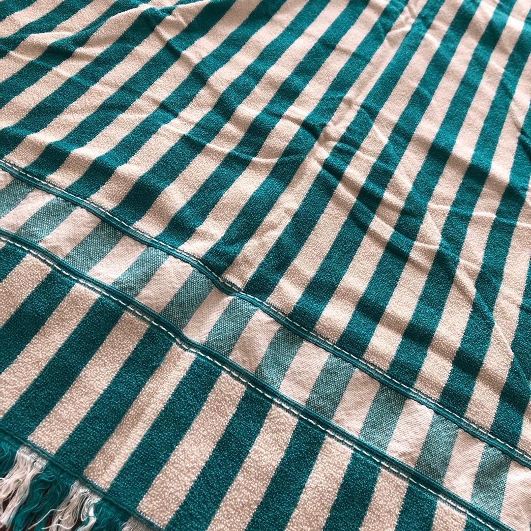 良カラー♪ストライプ☆ HERMES カバー　ビーチタオル　エルメス　ベルギー製