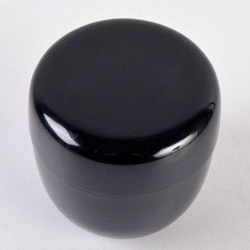 jingo茶道具　黒漆　棗　仕覆付　花押入り時代箱　V　8401