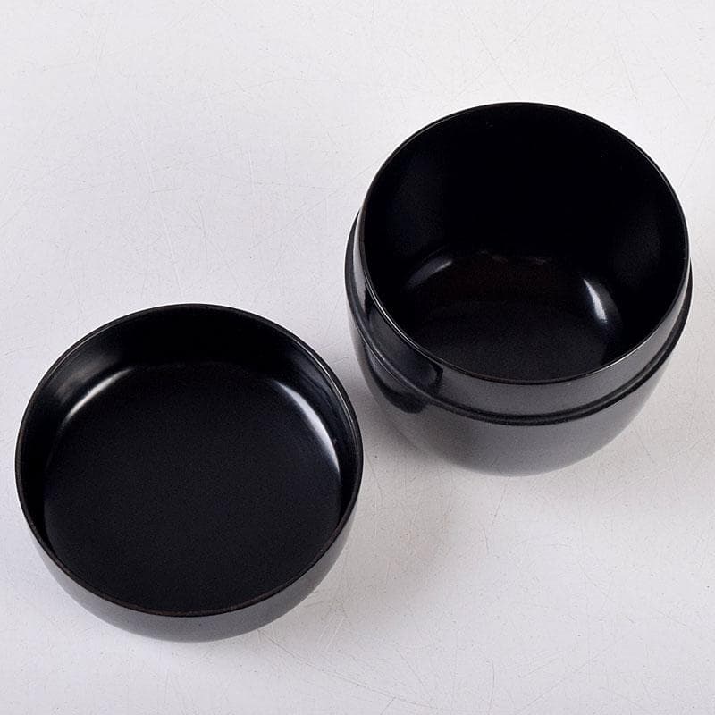 jingo茶道具　黒漆　棗　仕覆付　花押入り時代箱　V　8401