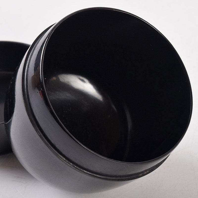 jingo茶道具　黒漆　棗　仕覆付　花押入り時代箱　V　8401