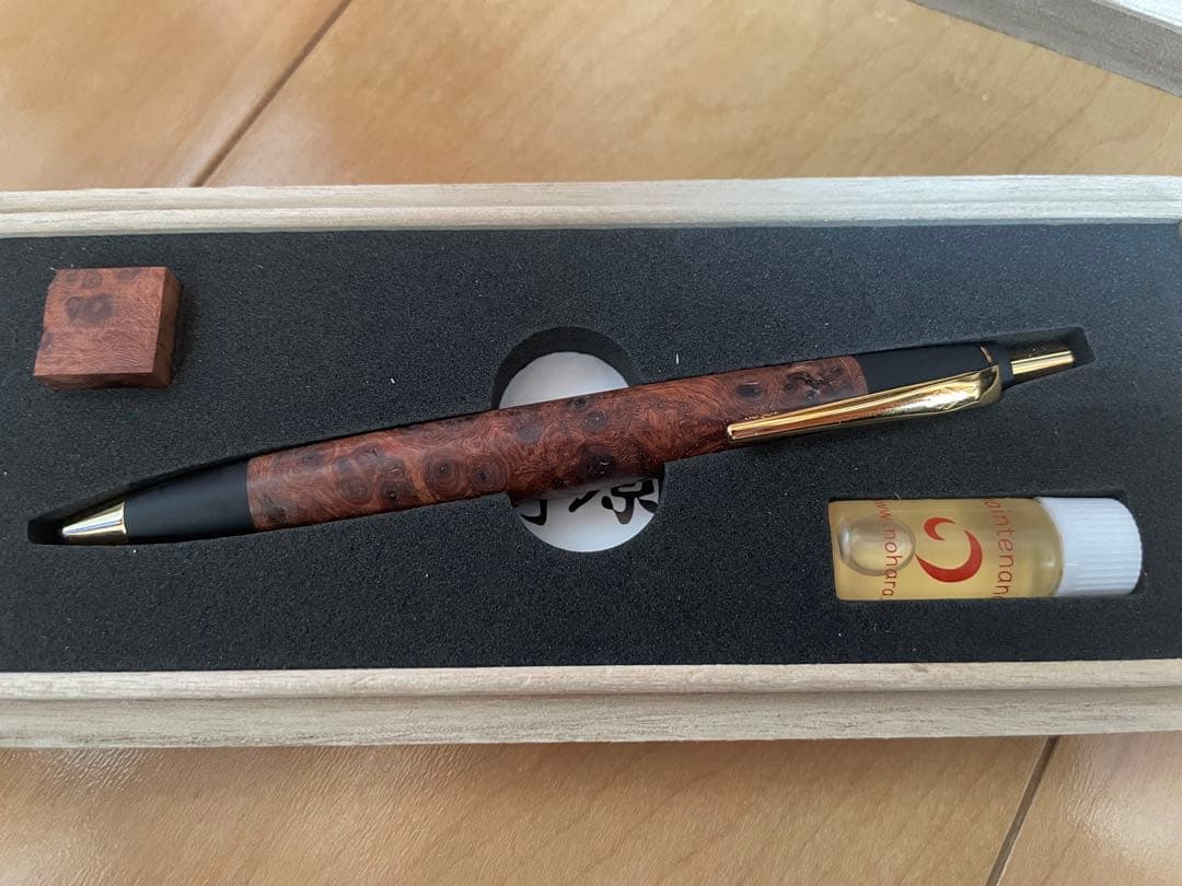 野原工芸　特上花梨瘤　スタンダードボールペンゴールド