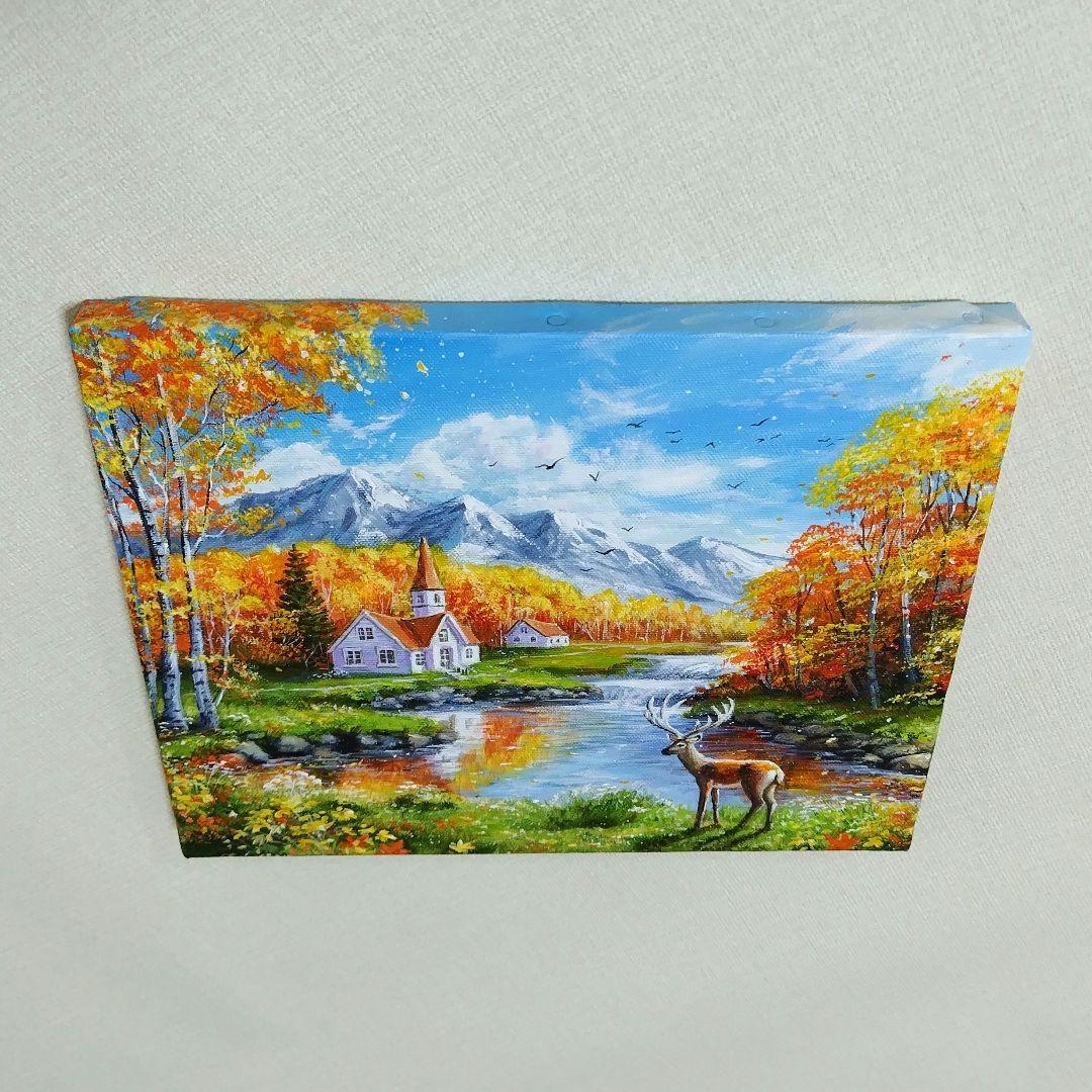 そ*る様 【秋の訪れ】アクリル画 F3 風景画 絵画