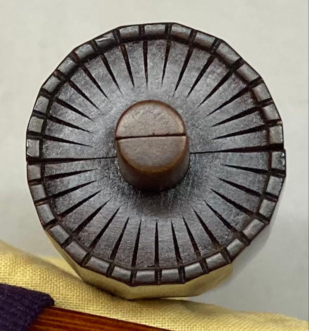 B252h 「末広香合」篠原如雪作　共布共箱　傘　木製　漆塗　讃岐　茶道具