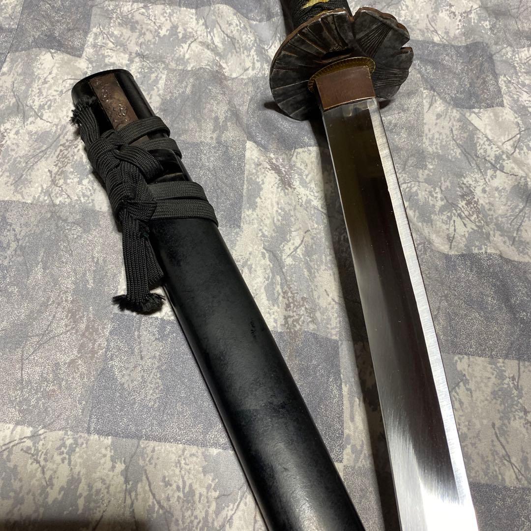 模造刀大刀 黒柄 扇鉄丸鍔 黒鞘
