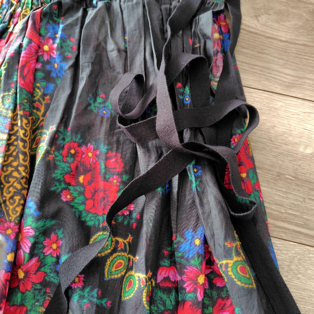 トリココムデギャルソン　花柄巻スカート