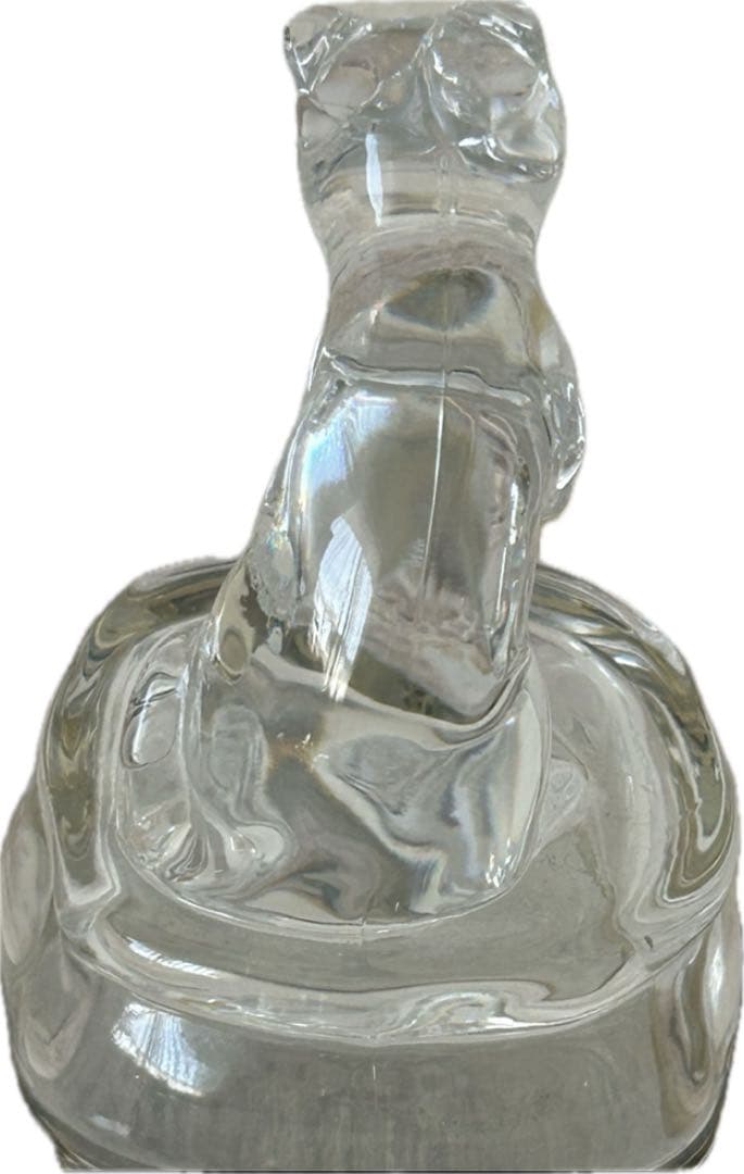 フランスアンティーク　ヴィンテージ　猫　硝子の飾り　エタン