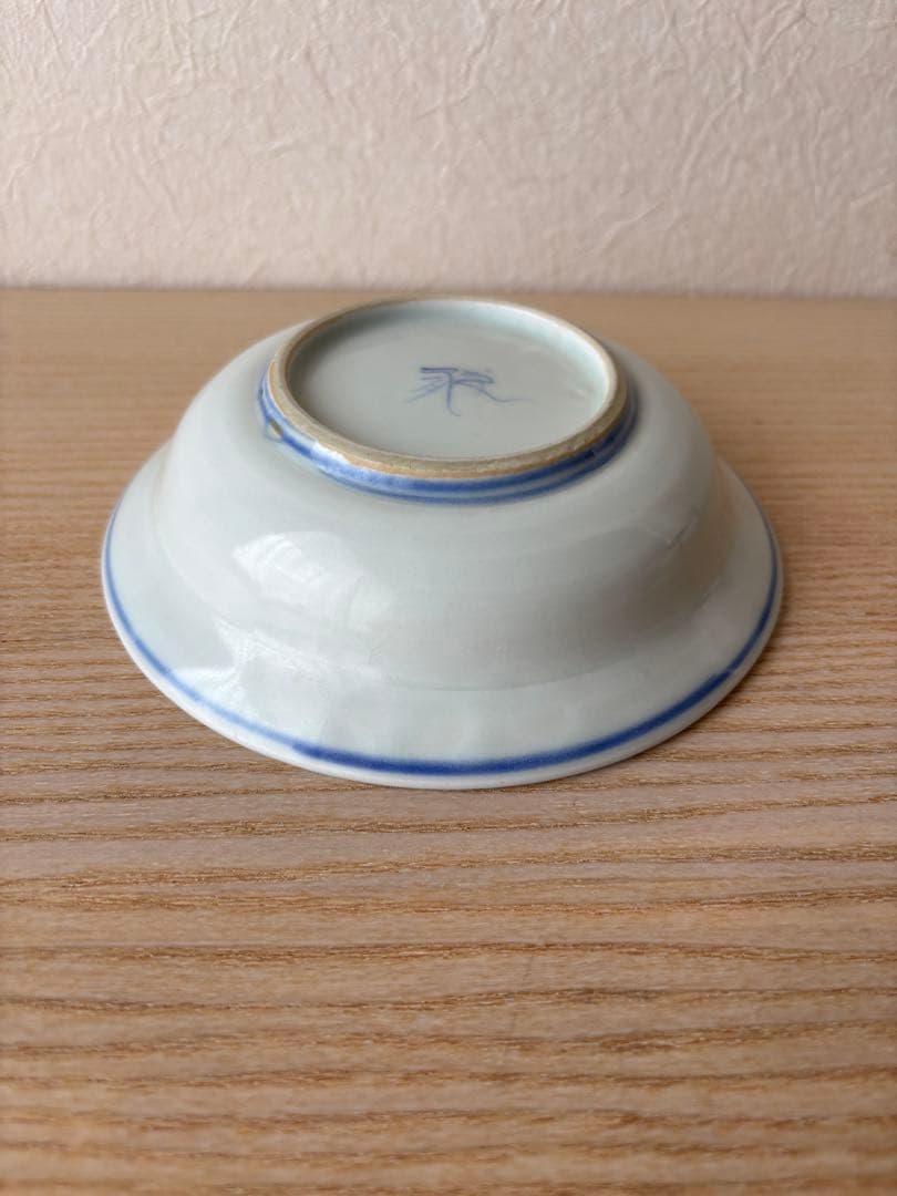 中尾郁夫の染付山水なます皿