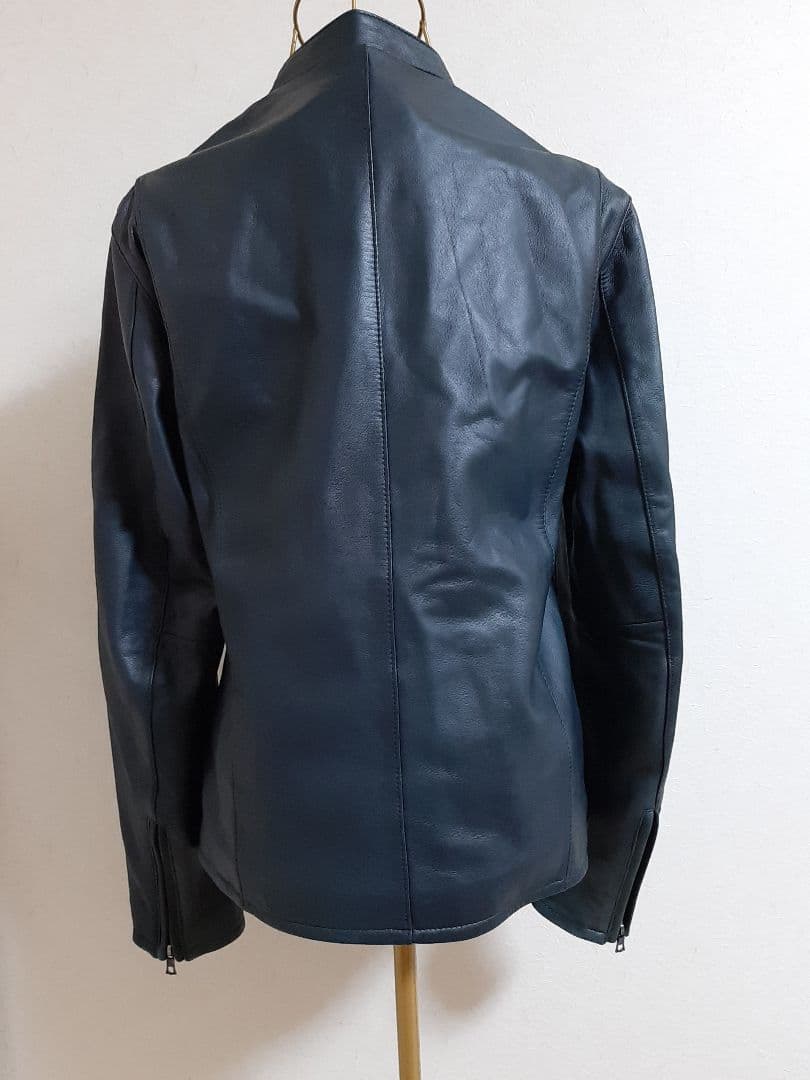 STUDIOUS ステュディオス ラムレザーシングルライダースジャケット M