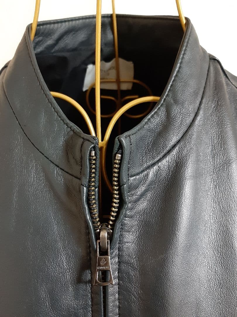 STUDIOUS ステュディオス ラムレザーシングルライダースジャケット M