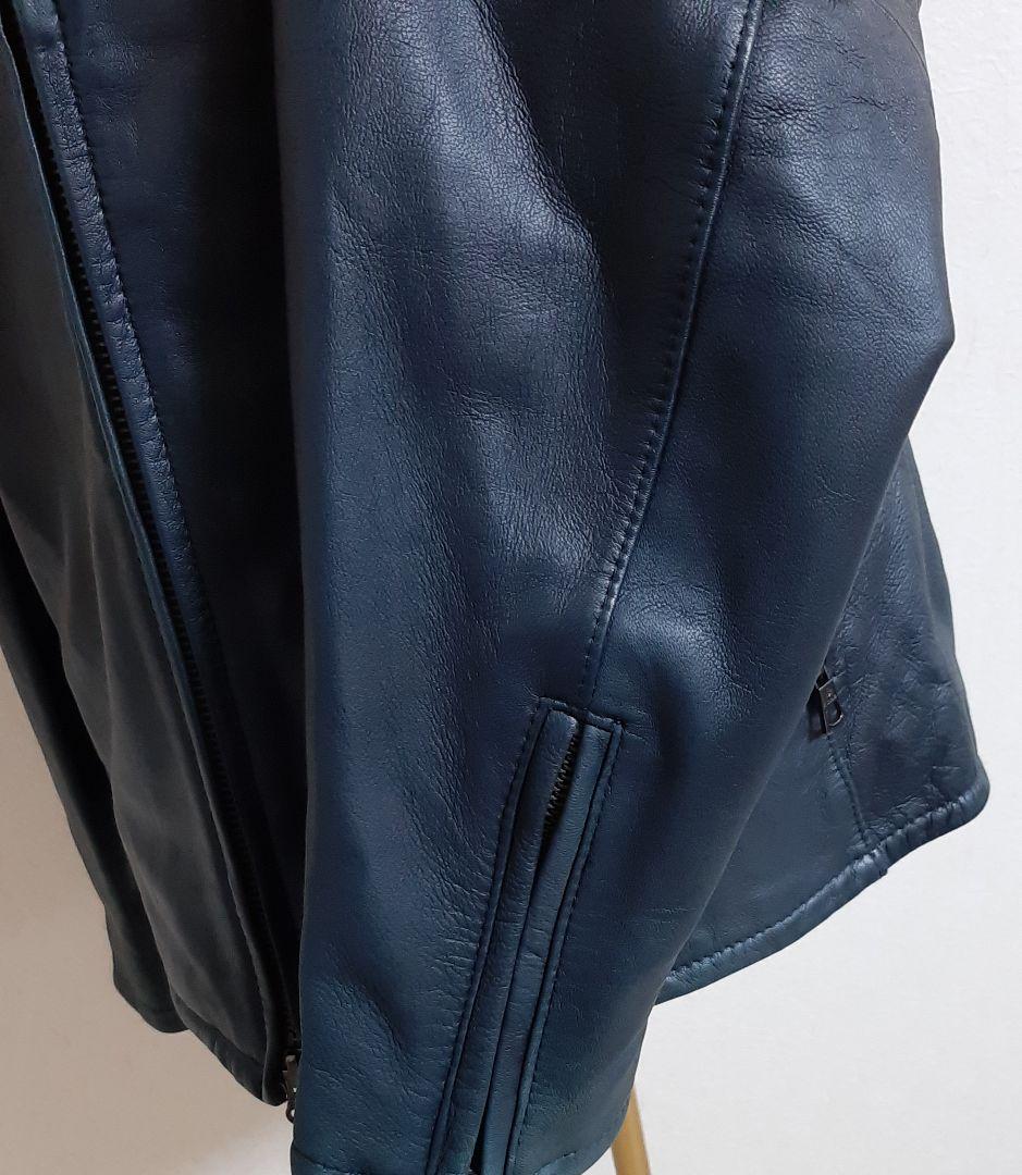 STUDIOUS ステュディオス ラムレザーシングルライダースジャケット M