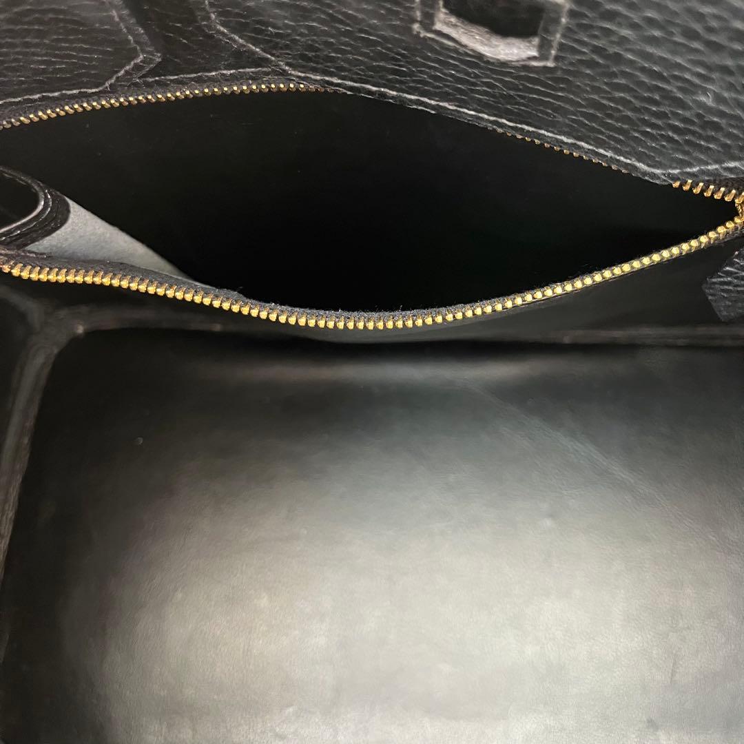 ほぼ未使用保管品　EPONINE イタリア製 レザー ハンドバッグ　黒