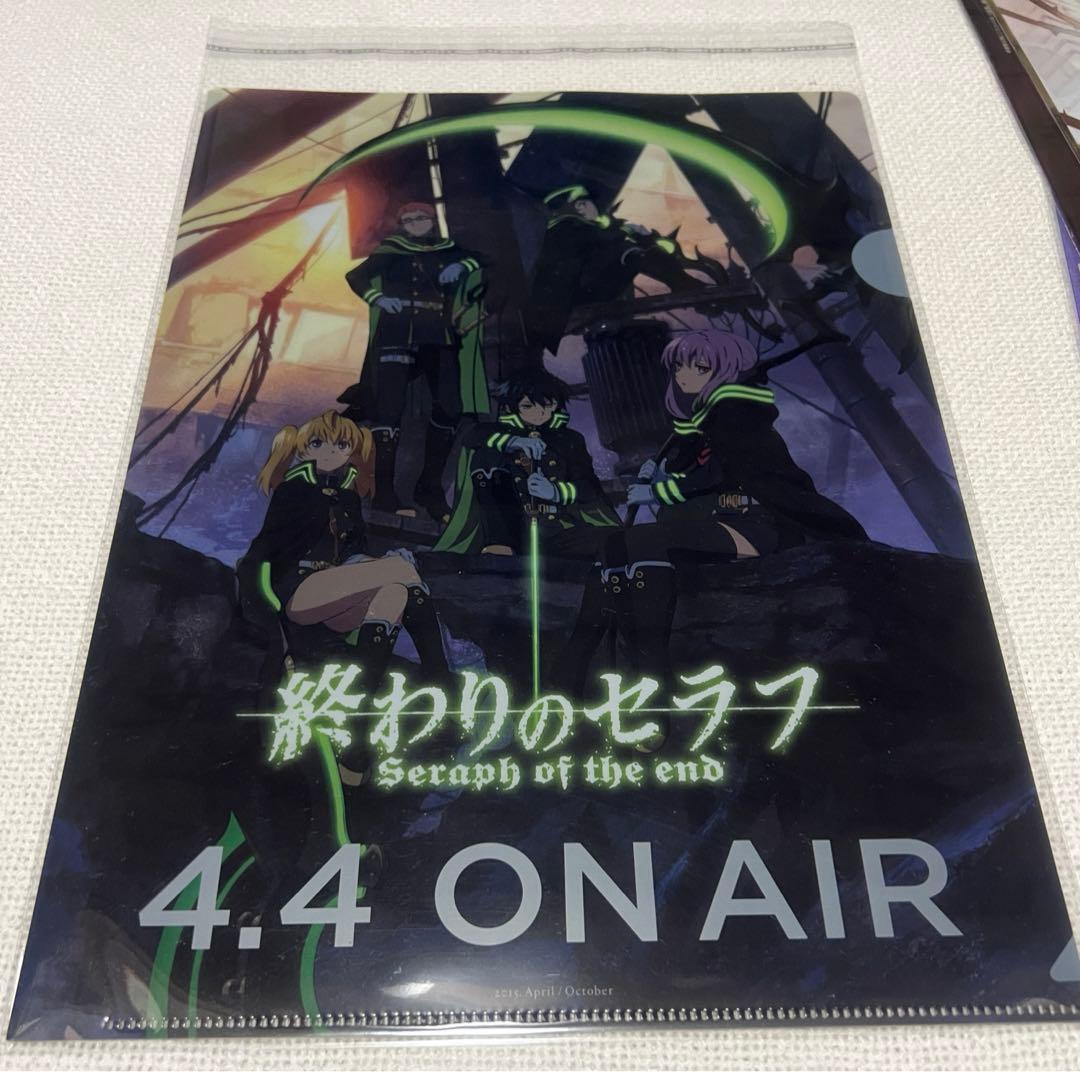 終わりのセラフ クリアファイル　クリアしおり ポスター　小説　カレンダー