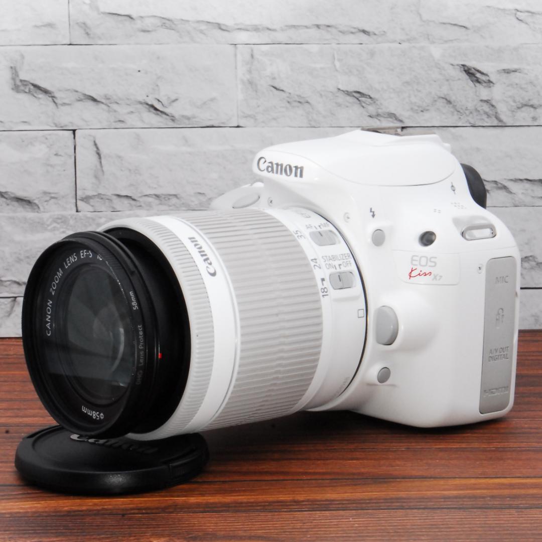 ✨希少色 スマホ転送可✨Canon EOS Kiss X7ホワイトレンズセット