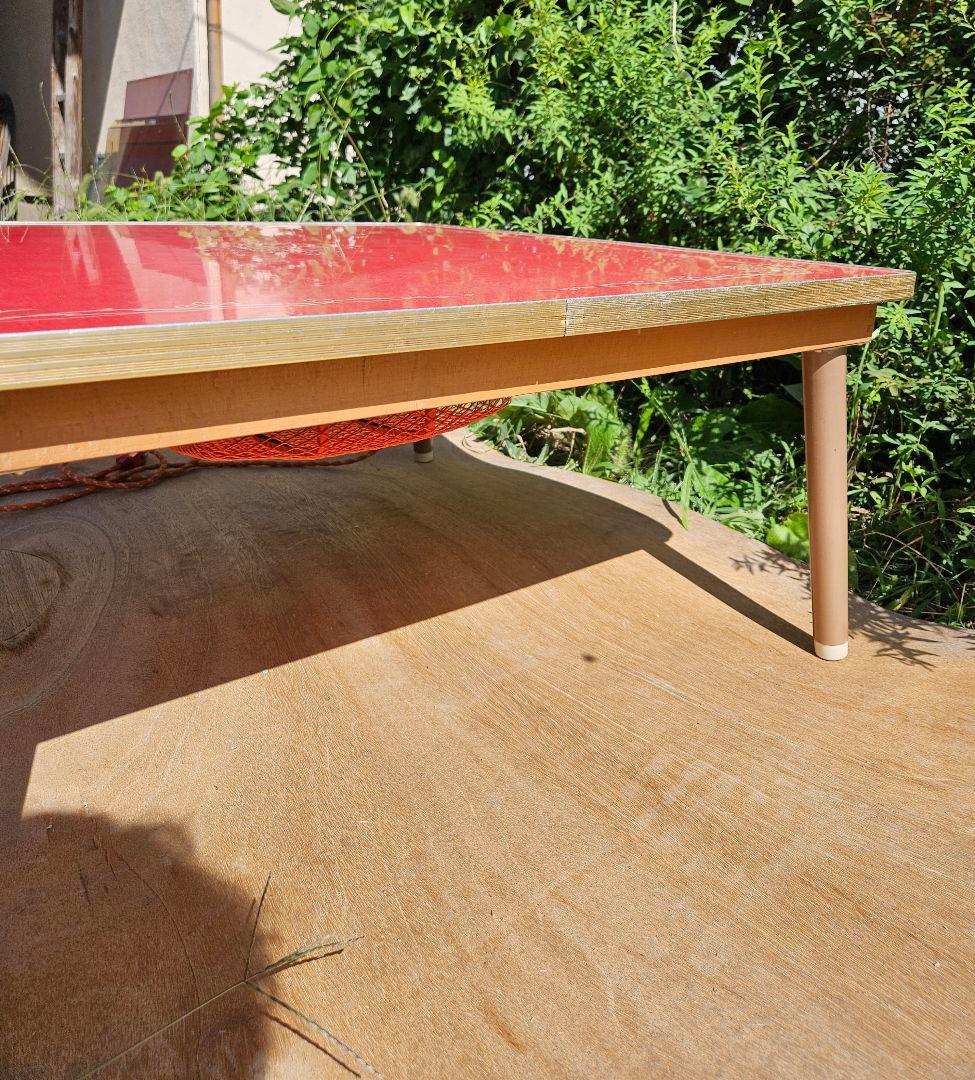 日本のヴィンテージ 古い炬燵 赤外線 電気こたつ 75cm 両面天板 昭和レトロ