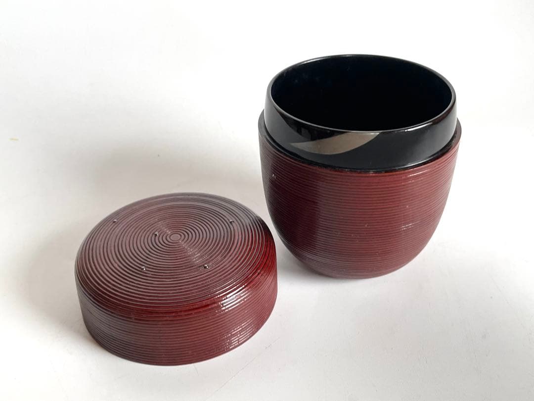 塗師　吉田一峰　鵬雲斎好　三光棗　なつめ　共箱　漆器　漆塗り