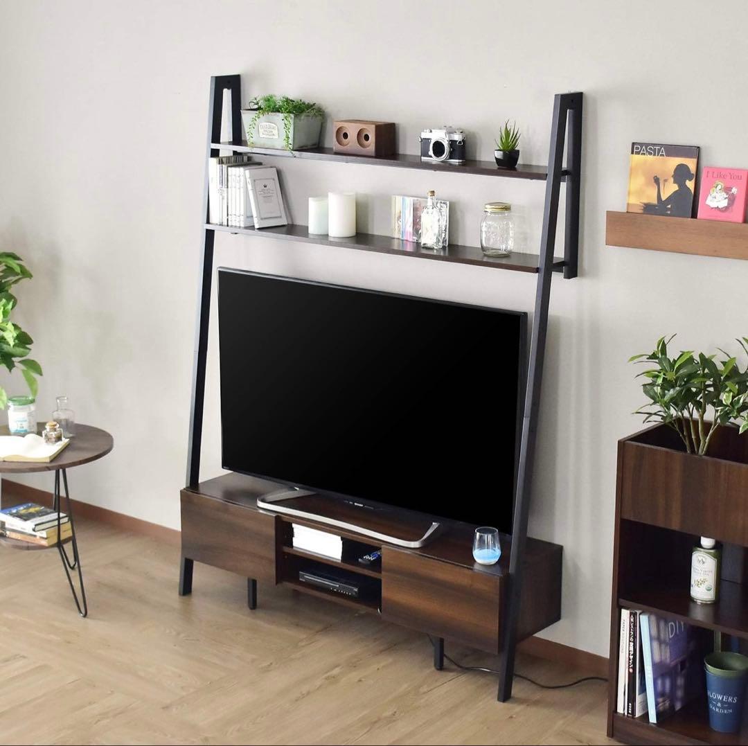 【たけのこ】木製テレビボード オープンシェルフ付き