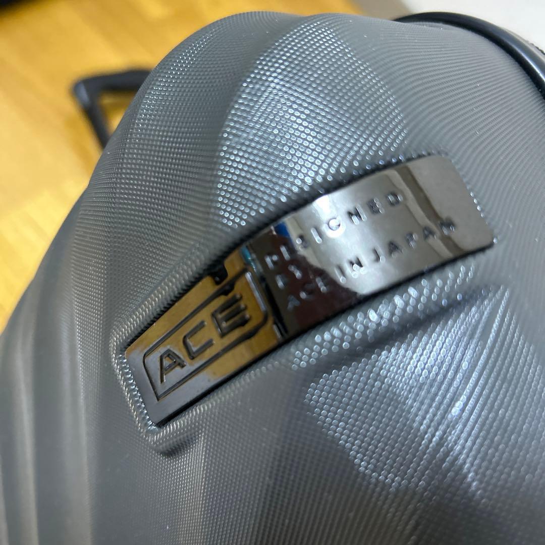 ACE グレー ストライプキャリーケース
