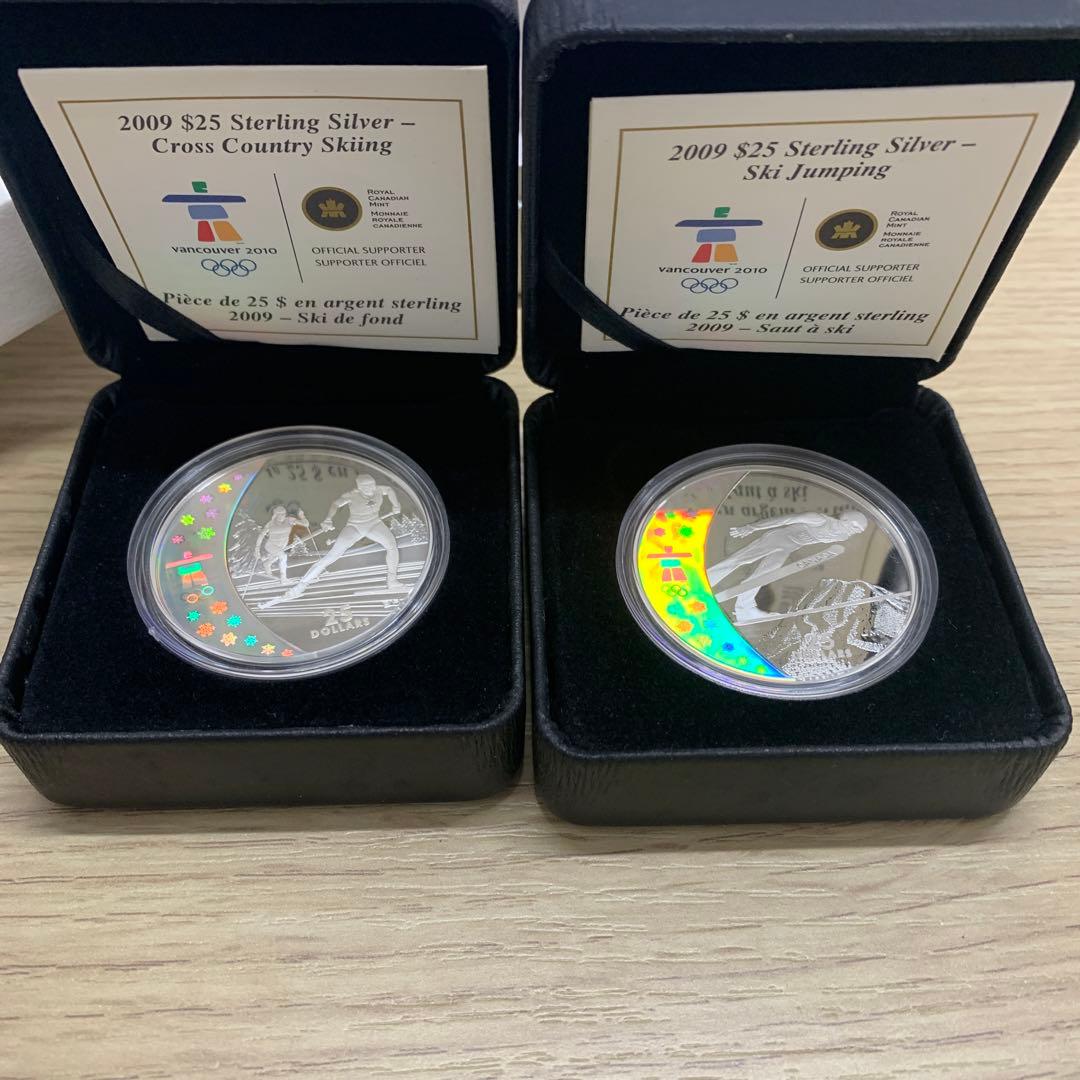 バンクーバー2010オリンピック 公式記念 25ドル ホログラム銀貨 4種