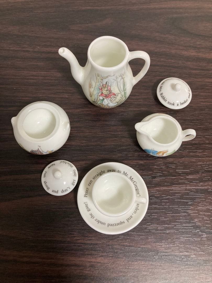  ピーターラビット　ミニチュア　ティーセット