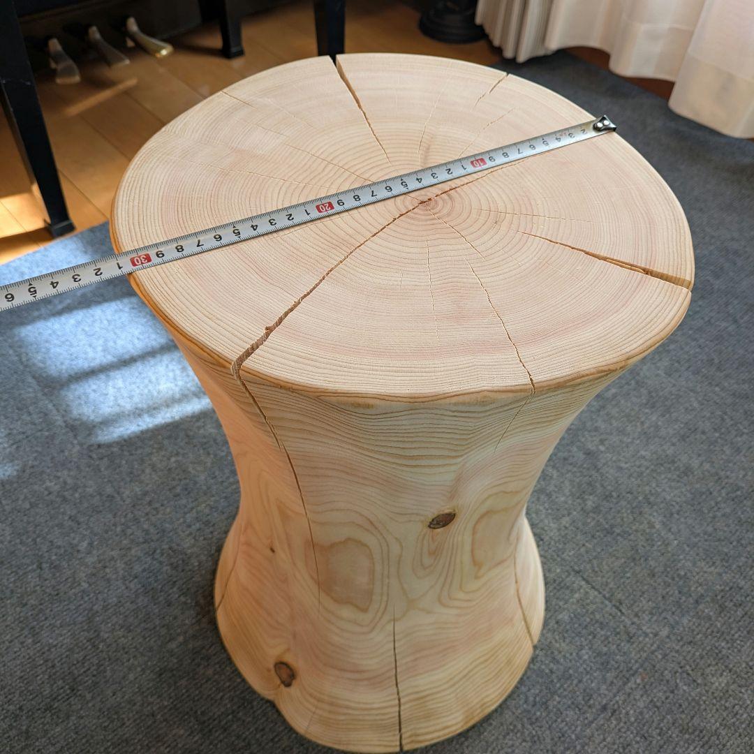 ppp　檜　丸太　椅子　スツール　高さ約45.5㎝