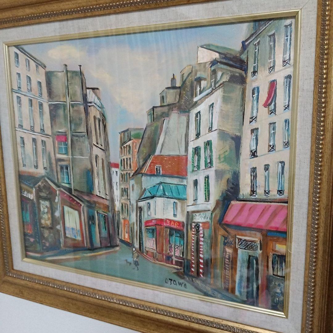 小澤勇寿郎　油絵　パリの古い街並みです